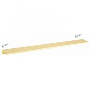 Cyclingcolors - Poignée de meuble acier finition dorée brossé 340mm entraxe 320mm à visser Or Design Extra Plate Moderne Cuisine Salle de bain Salon