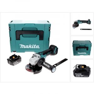 Dga 506 M1J Meuleuse d'angle sans fil 18 v 125 mm brushless + 1x Batterie 4.0 Ah + Coffret Makpac - sans chargeur - Makita