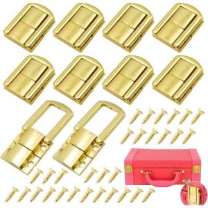 10 Pi&egrave;ces Fermeture de Malle M&eacute;Tal Avec Vis Moraillon Serrure de Valise en M&eacute;tal Fermeture Fermoir Toggle Loquet &agrave; Bascule Fermoir Boite Loquet &agrave;