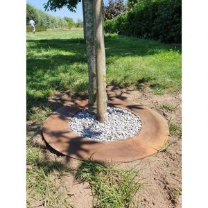 Wovar - Entourage d'arbre en acier corten - 50 cm