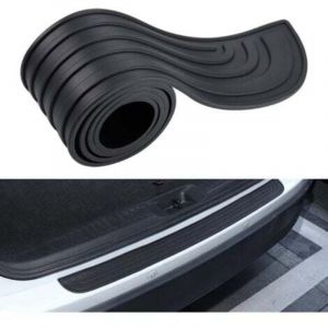 Protection Pare Choc Voiture,90cm x 7cm Protection de Seuil de Chargement en Caoutchouc, Protecteur Pare-Chocs Arrière Autocollante,Compatible avec