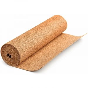 QEM &ndash; Rouleau de li&egrave;ge naturel haute densit&eacute; 10mm &ndash; Isolation phonique pour sous-couche parquet &ndash; Longueur 5m &ndash; Densit&eacute; 235kg/m3