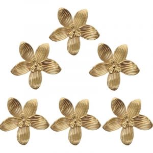 Boutons de Tiroir en Or 6 Pi&egrave;ces Boutons de Meuble poignee de Meuble cuisine Dor&eacute;e,Boutons de Tiroir en Laiton Dor&eacute; poign&eacute;e de meuble pour Porte