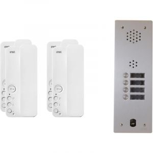 Kit interphone 1 rangée avec 4 combinés Urmet Collectif