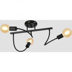 Comely - Suspension de Plafond Orientable E27 Style Industriel, 3-Lumières Suspension Luminaire diy pour Cuisine Salon Chambre Salle à Manger (Sans