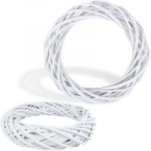 Couronne d&eacute;corative en osier &eacute;pais, 35 cm