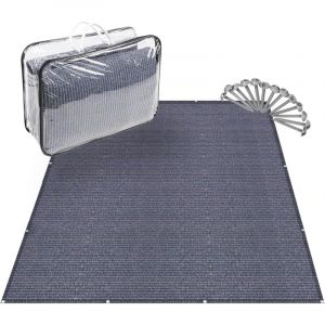 Tapis de sol pour auvent, tapis de camping, tapis pour tente et camping-car, tapis de sol ext&eacute;rieur pour auvent, tapis de tente avec 13 piquets de