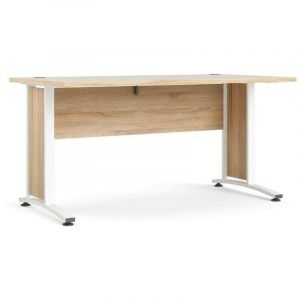 Bureau Ascorbate, Trous Passe-c&acirc;bles, Plateau Marron, 80x150x74,5h cm Marron