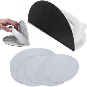 Ponceuse d'angle semi-circulaire multifonctionnelle, ponceuse manuelle professionnelle avec papier de verre rempla&ccedil;able, outil de pon&ccedil;age pour bois