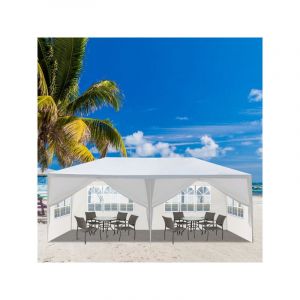 Tonnelle de Jardin Extérieur/Barnum6x3x2.6M Tente de Réception bâche PE,Blanc