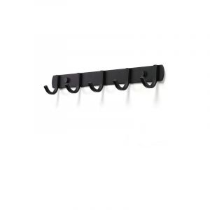 Trimec - Porte Manteau Mural, Patères Porte Manteaux Design En Acier Inoxydable, Patères Salle De Bains Solide pour Chambre Bureau Noir (5 Hook)