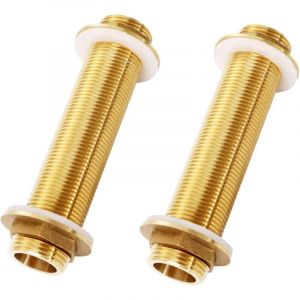 2 Pi&egrave;Ces G3/4 Raccord Cloison En Laiton, 12 Cm M&acirc;Le Tube Filet&eacute; Raccord Tuyau, Pour Les Robinets, Les Tonneaux D'Eau Pluie, Les R&eacute;Servoirs D'Eau, Les
