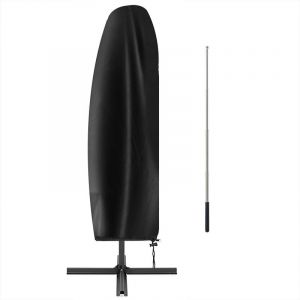 Housse de Protection pour Parasol avec Tige Télescopique, Couverture de Parasol Déporté 2 à 3 m, Housse de Parasol Imperméable, Coupe-Vent, Anti-UV,