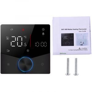 TONYSA Thermostat sans fil pour syst&egrave;mes d'eau chaude sanitaire, compatible avec application et assistant vocal, &eacute;cran tactile num&eacute;rique LED couleur,