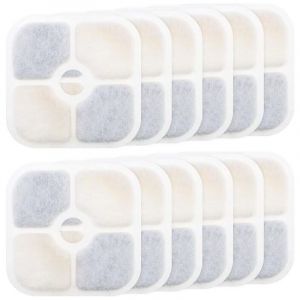Filtres de fontaine &agrave; eau 12 pi&egrave;ces - pour Catit PIXI 43717 - Filtre &agrave; charbon actif - Haute qualit&eacute; - Purifiant - Recharge - Filtres de fontaine