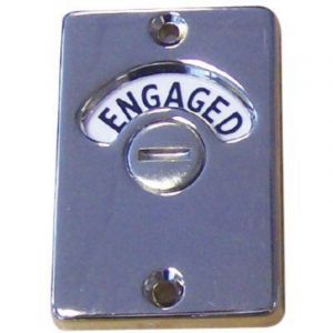 Yale Locks P127 Verrou avec indication libre/occup&eacute; (en anglais) pour porte de salle de bains/WC Chrome satin&eacute; (Import Grande Bretagne)