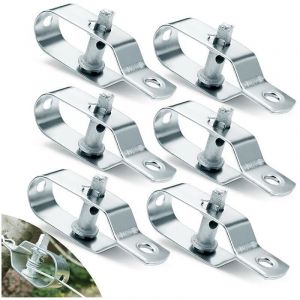 6 Pi&egrave;ces Tendeur Cable Tendeur Grillage Acier Galvanis&eacute; Tendeur Fil a Linge 95mm Tendeur Cloture pour Fil de Fer Grillage C