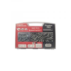 Malette de 200 chevilles RAMTWIST&reg; avec vis et tournevis RAM 91891