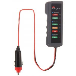 12V Voiture Batterie testeur num&eacute;rique d&eacute;tecteur d'alternateur Mate Allume-Cigare Outil de Diagnostic avec 3 indicateur LED