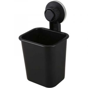 Ventouse Support Brosse &Agrave; Dents Porte-Gobelet Porte-Dentifrice Rangement Salle de Bain Cuisine Noir
