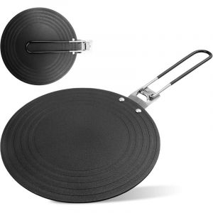 Diffuseur de chaleur rond de 24 cm pour cuisini&egrave;re &agrave; gaz, plaque de d&eacute;cong&eacute;lation en alliage d'aluminium, plaque de cuisson convertisseur