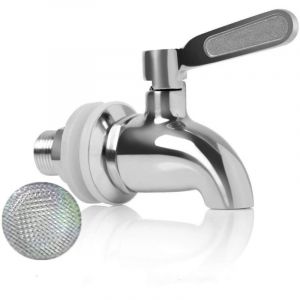 Robinet de rechange pour distributeur de boissons Robinet en acier inoxydable pour vin et bière ou fût de boisson Résistant à l'usure 16 mm Robinet