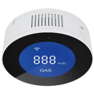D&eacute;tecteur de gaz intelligent connect&eacute; en Wi-Fi, d&eacute;tecteur de fuites de gaz naturel/m&eacute;thane/GPL/carbone, &eacute;cran LCD, alarme de 85 dB, compatible avec