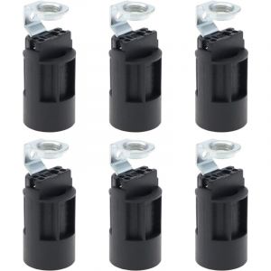 6pcs E14 Bougie Ampoule Titulaire 250V 2A Base de Lampe en Plastique Support de Douille de Lampe pour Fabrication de Lampes Lustre Restauration Lamp