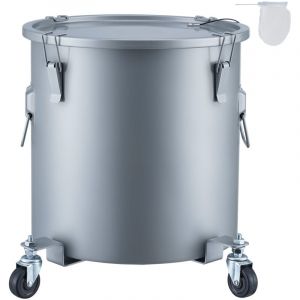 Mophorn - Seau à graisse pour friteuse , bac à huile de 8 gallons avec base à roulettes, acier au carbone avec revêtement antirouille, récipient de