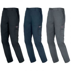 Pantalon En Coton Stretch Bleu - Xxl