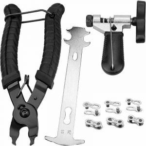 Outil Professionnel R&eacute;paration de Cha&icirc;ne V&eacute;lo, Ensemble D'outils de V&eacute;lo Pince de Cha&icirc;ne, S&eacute;parateur de Cha&icirc;ne Universel, Indicateur d'usure de