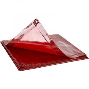 Vevor Rideau de Soudage 1,8x1,8 m Ecran Rideau de Protection pour Soudure Suspendu Vinyle Ignifuge Portable Leger avec Protection uv a 6 Niveaux et