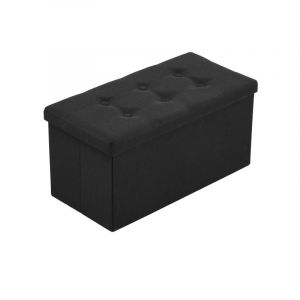 Lunsy - Banc d'entr&eacute;e,Repose-Pieds, Coffre de Rangement, Tabouret, Banc Coffre de Rangement Pliable,Pieds en Bois Massif, Canap&eacute; Pouf avec Coffre de