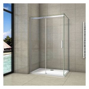 Cabine de douche 140x90x195cm en verre anticalcaire aica cabine de douche installation d'angle