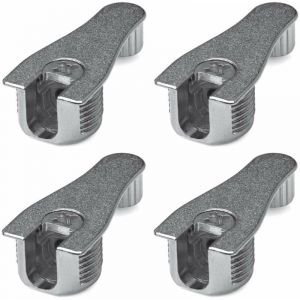 Cyclingcolors - 4x Boîtier excentrique ferrure d'assemblage double métal zamak Connecteur Tablette Panneau Bois Base Meuble Caisson Raccord