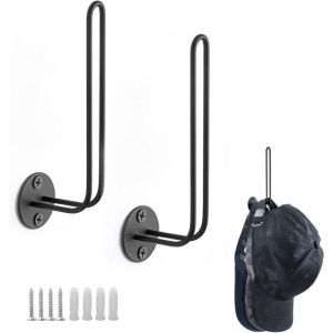 Porte Casquette Range Casquette Mural Porte Chapeau, 2 Pi&egrave;ces Rangement Casquette Organisateur de Support pour Casquette Baseball, Crochets Chapeaux