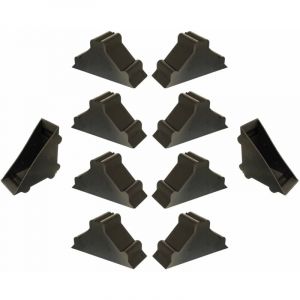 10x Patin de coin protection d'angle triangulaire en plastique noir utilisation universelle Capuchon Embout Verre Bois Meuble Table Miroir, pour