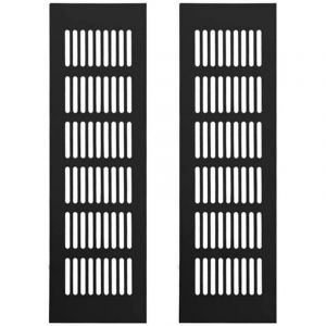 Choyclit - Grille Aération Aluminium 2 Pièces Grille d'Aeration Grille de Ventilation Rectangulaire Grille d'Aeration en Alliage Grille Daération