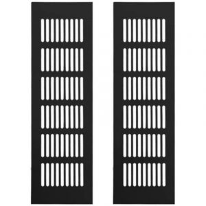 Grille Aération Aluminium 2 Pièces Grille d'Aeration Grille de Ventilation Rectangulaire Grille d'Aeration en Alliage Grille Daération Extérieure