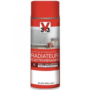 A&eacute;rosol Peinture De R&eacute;novation V33 Radiateur &Eacute;lectrom&eacute;nager Blanc Brillant 0,4 L
