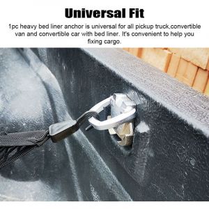 Jeffergarden Ancrage robuste pour benne de chargement de camionnette. Anneau d'ancrage en D en alliage de nickel. Crochet de fixation arri&egrave;re robuste