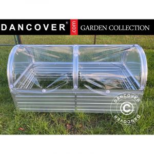 Dancover - Jardini&egrave;re sur&eacute;lev&eacute;e avec b&acirc;che en pvc arqu&eacute;e, 0,75x1,5x0,75m,