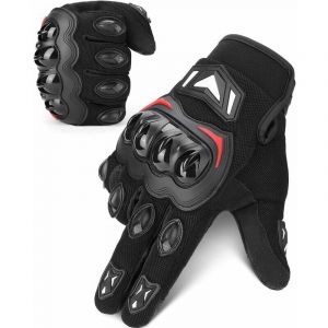Gants Moto Homologu&eacute;s CE 2KP, Gant Moto Homme Respirant &agrave; &eacute;cran Tactile Plein-Doigt pour la Course de Moto, Gants Scooter Anti-Glissant, Gants de