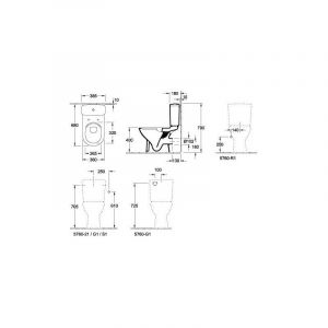 Villeroy&boch - Réservoir o.novo, entrée latérale ou arrière, blanc