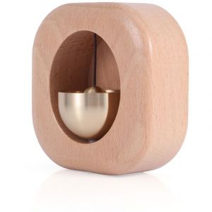 Cloche de Commer&ccedil;ant pour Ouverture de Porte, Carillon Magn&eacute;tique Carr&eacute; en Bois D&eacute;coration pour Porte d'Entr&eacute;e Jardin Maison Cadeau Pendaison