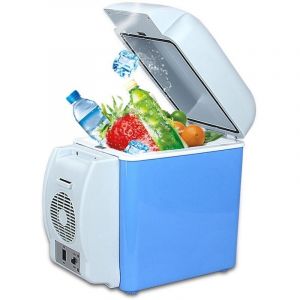 Jeffergarden ‌Glacière électrique Mini Réfrigérateur 15L Isotherme Chaud/Froid, 12V pour Voiture et Camping, bleu