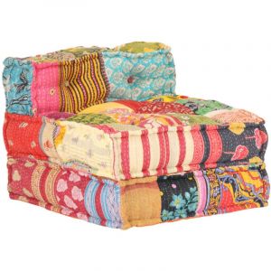 Maison Chic - Pouf modulaire Pouf de Salon Canapé Sofa Patchwork Tissu 59362