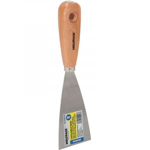 WOLFPACK LINEA PROFESIONAL Spatule &agrave; manche en bois Lame en acier 60 mm. Spatule &agrave; pl&acirc;tre, spatule de peintre, spatule &agrave; mastic, spatule &agrave; plaque de