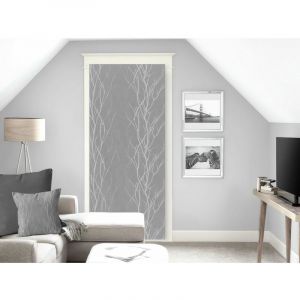 Voilage porte fenêtre 90x200 cm liane gris, par Soleil d'ocre