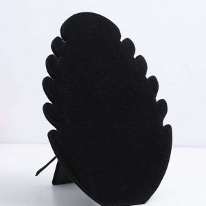 Pr&eacute;sentoir &agrave; Colliers, Pr&eacute;sentoir &agrave; Bijoux en Velours Pr&eacute;sentoir Colliers Noir avec 5 Encoches Presentoir Bracelet ​Support, pour Bracelets,